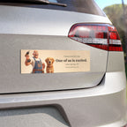 Funny Car Magnet, DIY Dad Gift, Hank and Biscuit, One of us is excited, Cedar Springs TN, 10x3 Bumper Magnet